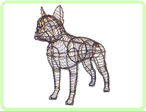 Boston Terrier Animal Topiary Frame Boston Terrier Animal Topiary Frame