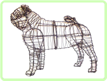 Pug Animal Topiary Frame Pug Animal Topiary Frame