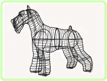 Schnauzer Animal Topiary Frame Schnauzer Animal Topiary Frame