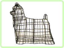 Yorkie Animal Topiary Frame Yorkie Animal Topiary Frame